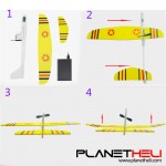 Hotrc Hand Throwing Airplane Free-flying Fix Wing Foam Capacitor Electric Glider DIY Plane Model Educational Toy